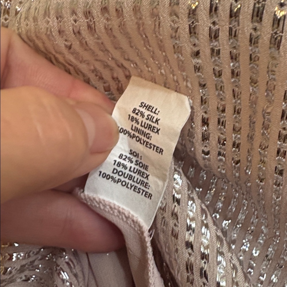 Ramy Brook | Luxe Jessie Pink Shimmer Metallic Split Front Ruffle Maxi Skirt 2 - Picture 12 of 17